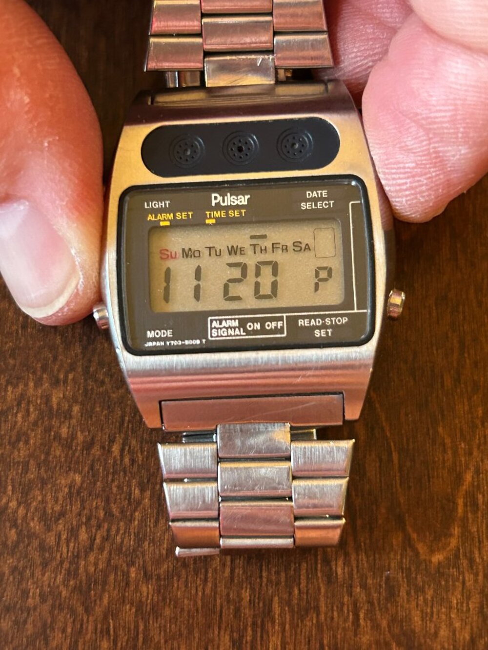 Vintage PULSAR by Seiko Wristwatch Y703-5009A Digital Quartz LCD 1978 Rare! - Picture 10 of 14